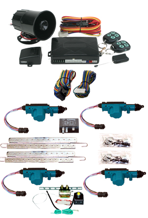 95195 4 DOOR MES LOCK KIT LK01-50-123 WITH 95700 COMBINATION ALARM & REMOTE START WITH TRUNK KIT TK01-00-001