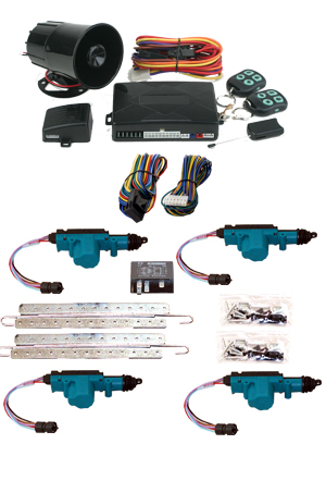 95211 4 DOOR MES LOCK KIT LK01-50-123 WITH 95700 COMBINATION ALARM & REMOTE START