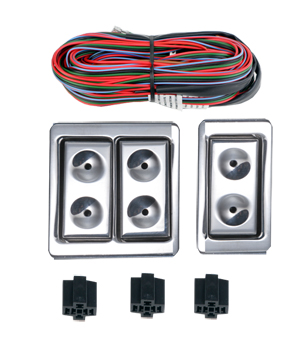 99021 NEW BILLET STYLE DOOR MOUNT 3 SWITCH ILLUMINATED KIT.